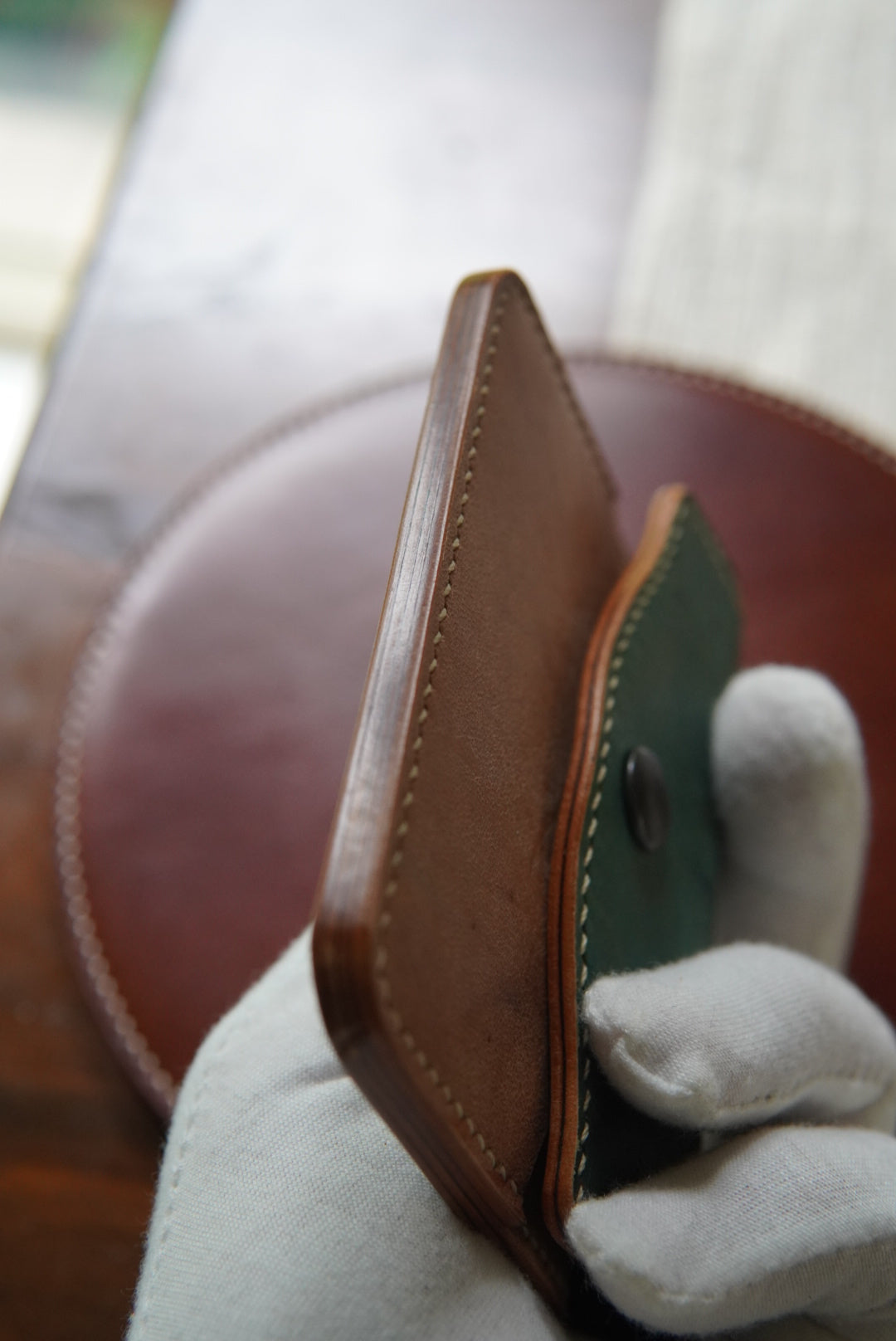 The Keeper - Horween Shell Cordovan - single snap card wallet