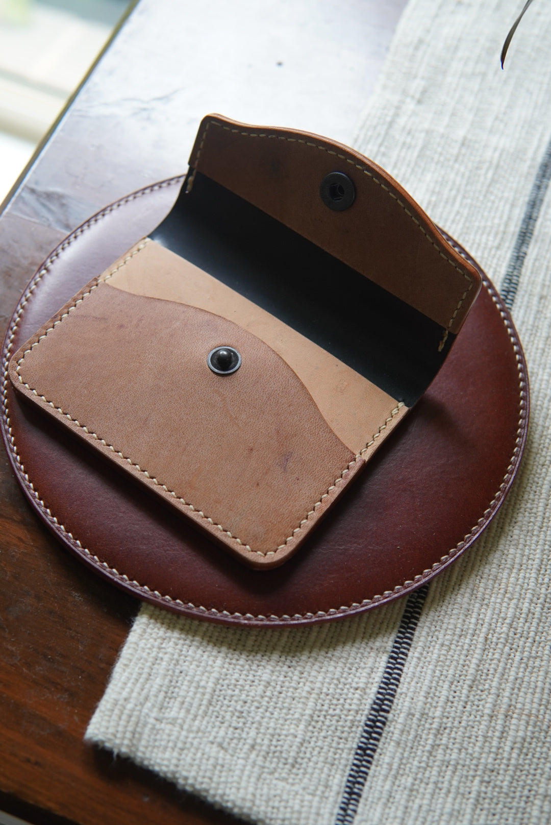The Keeper - Horween Shell Cordovan - single snap card wallet