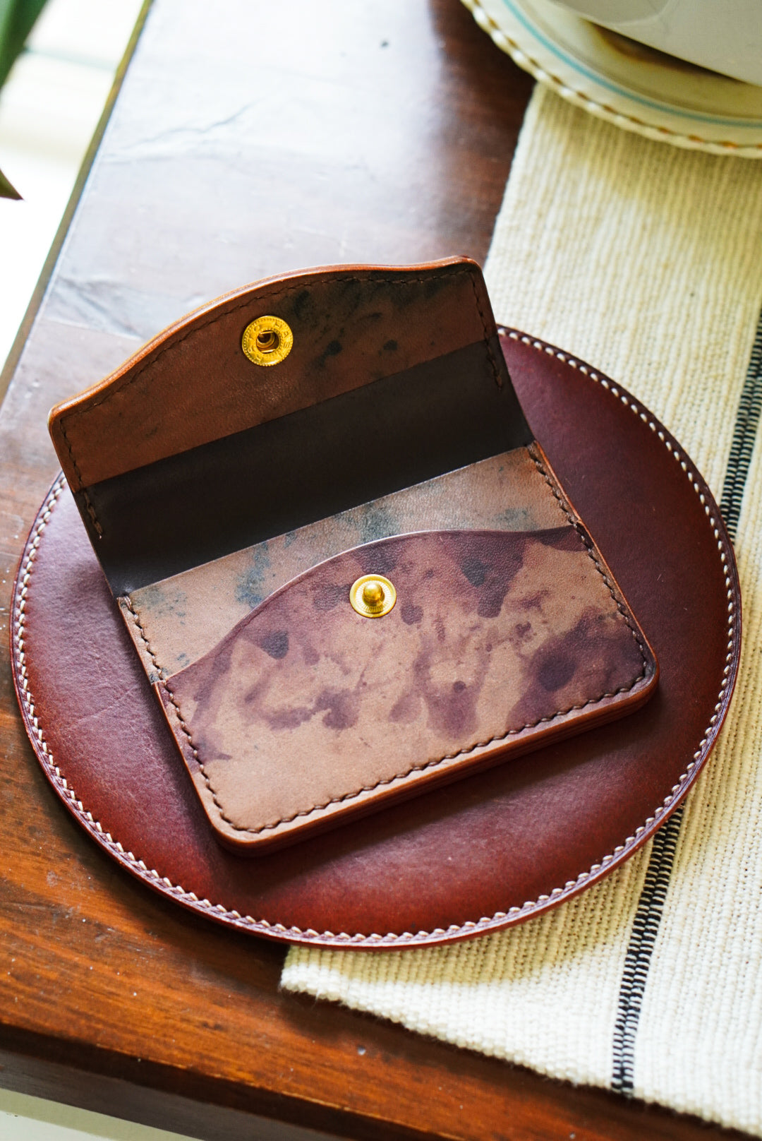 The Keeper - Horween Shell Cordovan - single snap card wallet