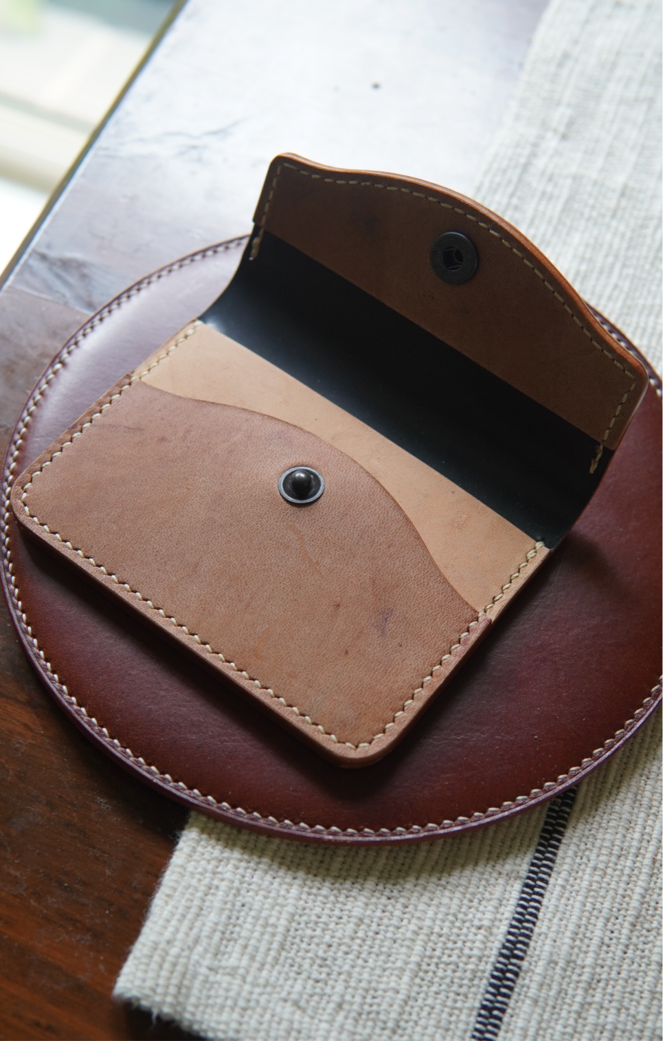 The Keeper - Horween Shell Cordovan - single snap card wallet