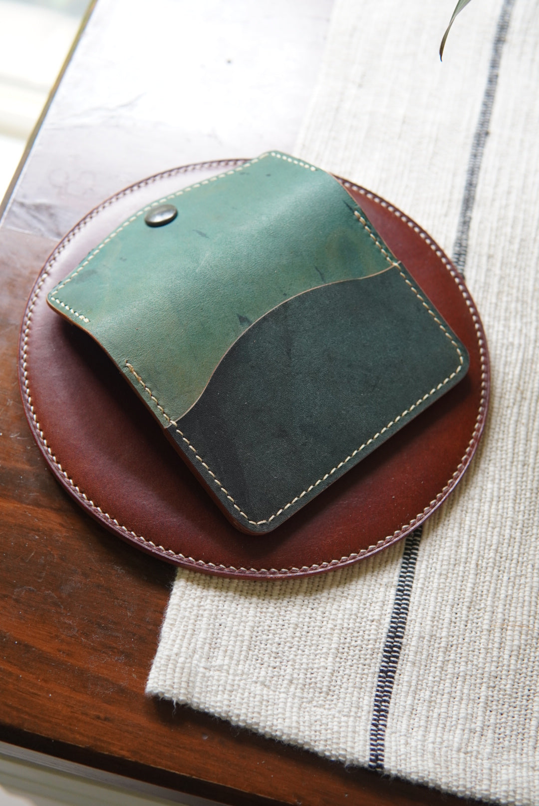 The Keeper - Horween Shell Cordovan - single snap card wallet