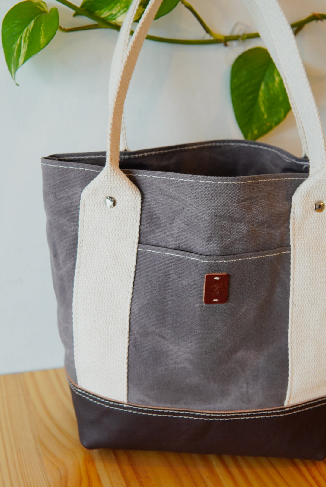 Lightkeeper Tote - Navy and Brown