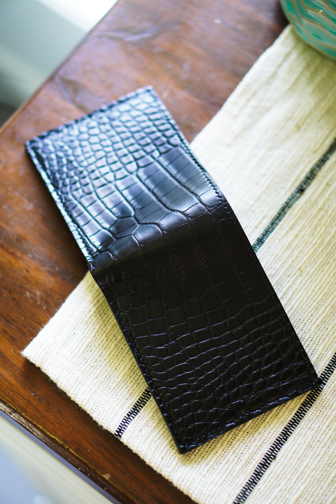 Large Bifold Wallet - Alligator -  9 Pocket