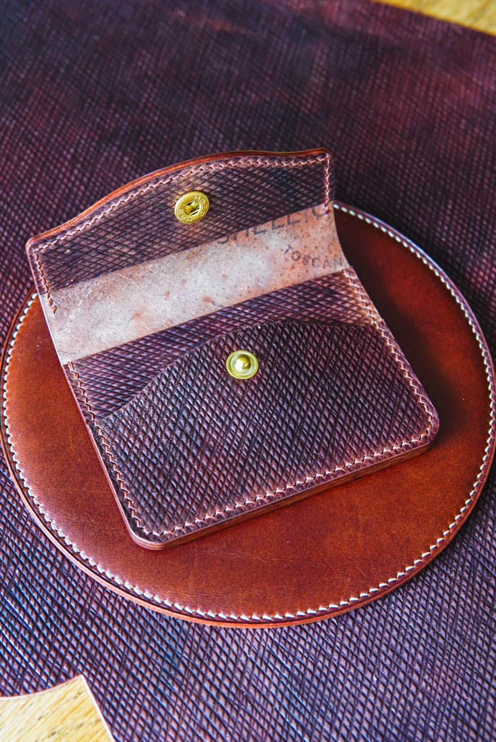 The Keeper - single snap card wallet - Meta Carthina shell cordovan