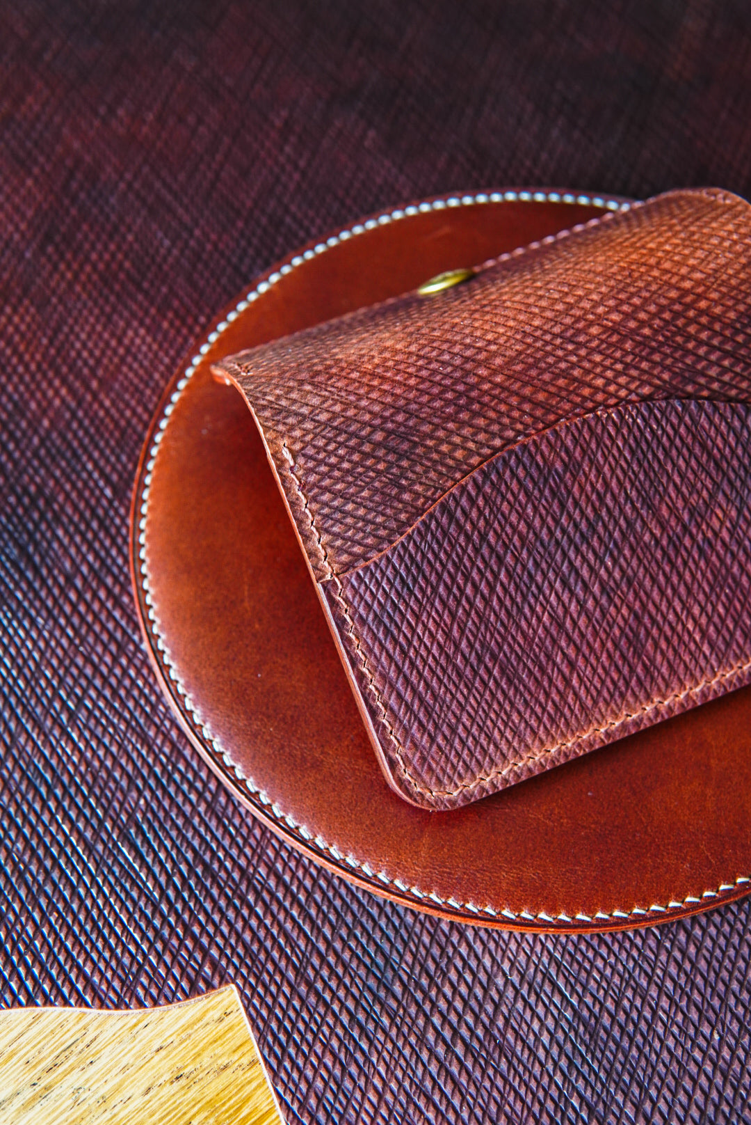 The Keeper - single snap card wallet - Meta Carthina shell cordovan