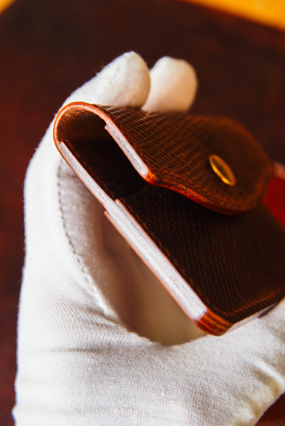 The Keeper - single snap card wallet - Meta Carthina shell cordovan