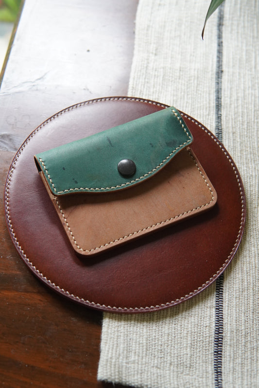 The Keeper - Horween Shell Cordovan - single snap card wallet