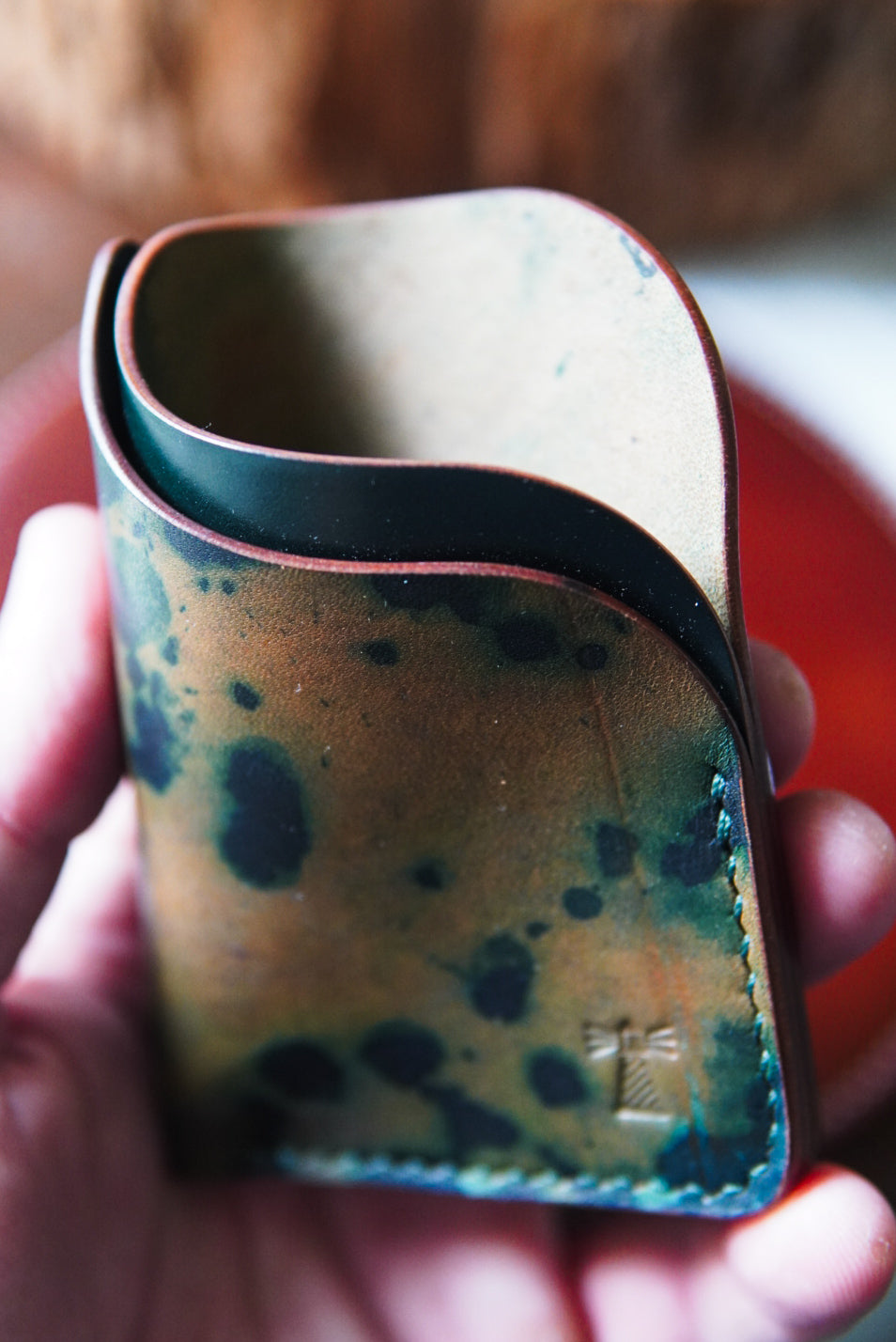 Horween Astragal - Splattered Black and Green