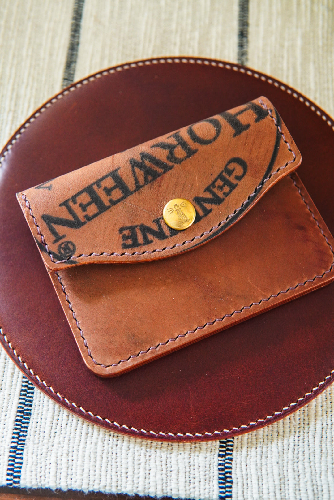 The Keeper - Horween Shell Cordovan - single snap card wallet