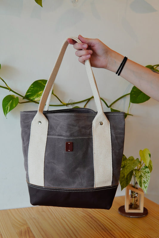 Lightkeeper Tote - Navy and Brown