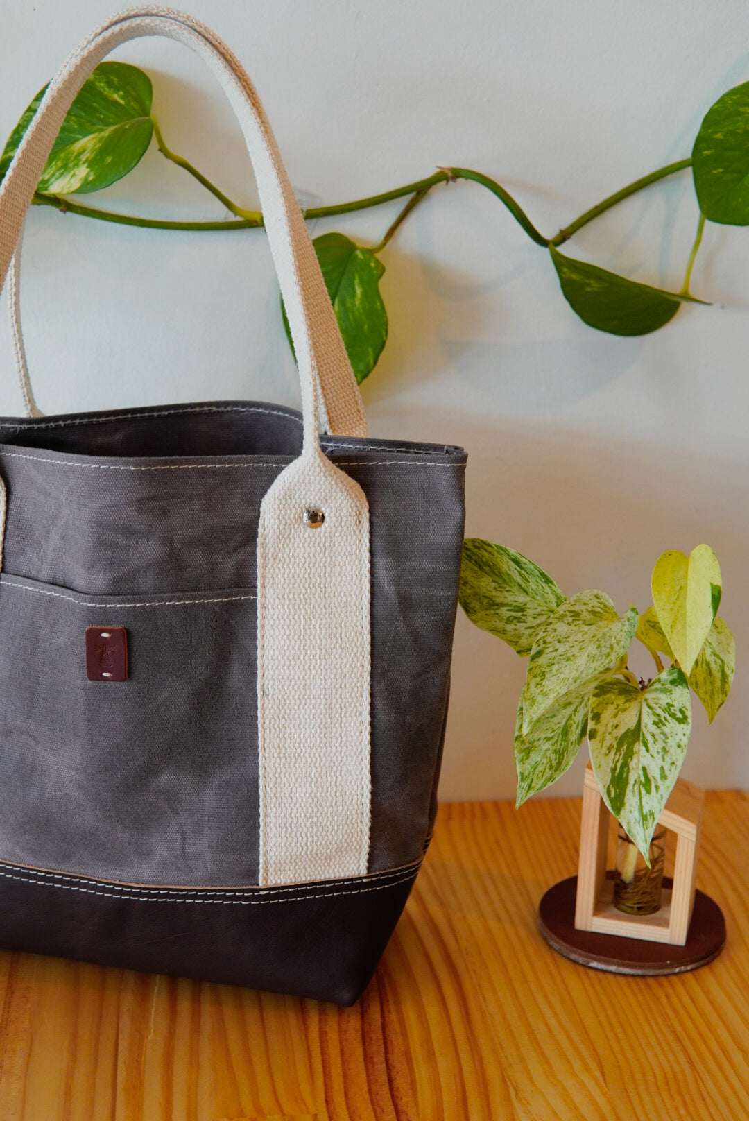 Lightkeeper Tote - Navy and Brown