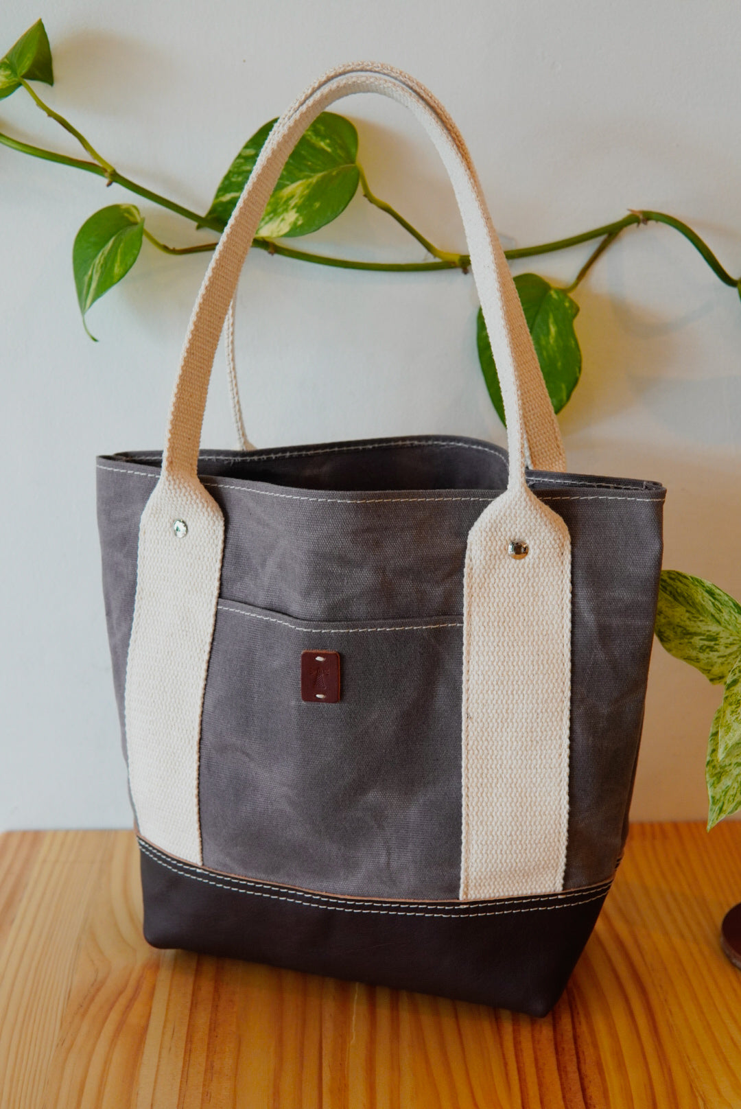 Lightkeeper Tote - Navy and Brown