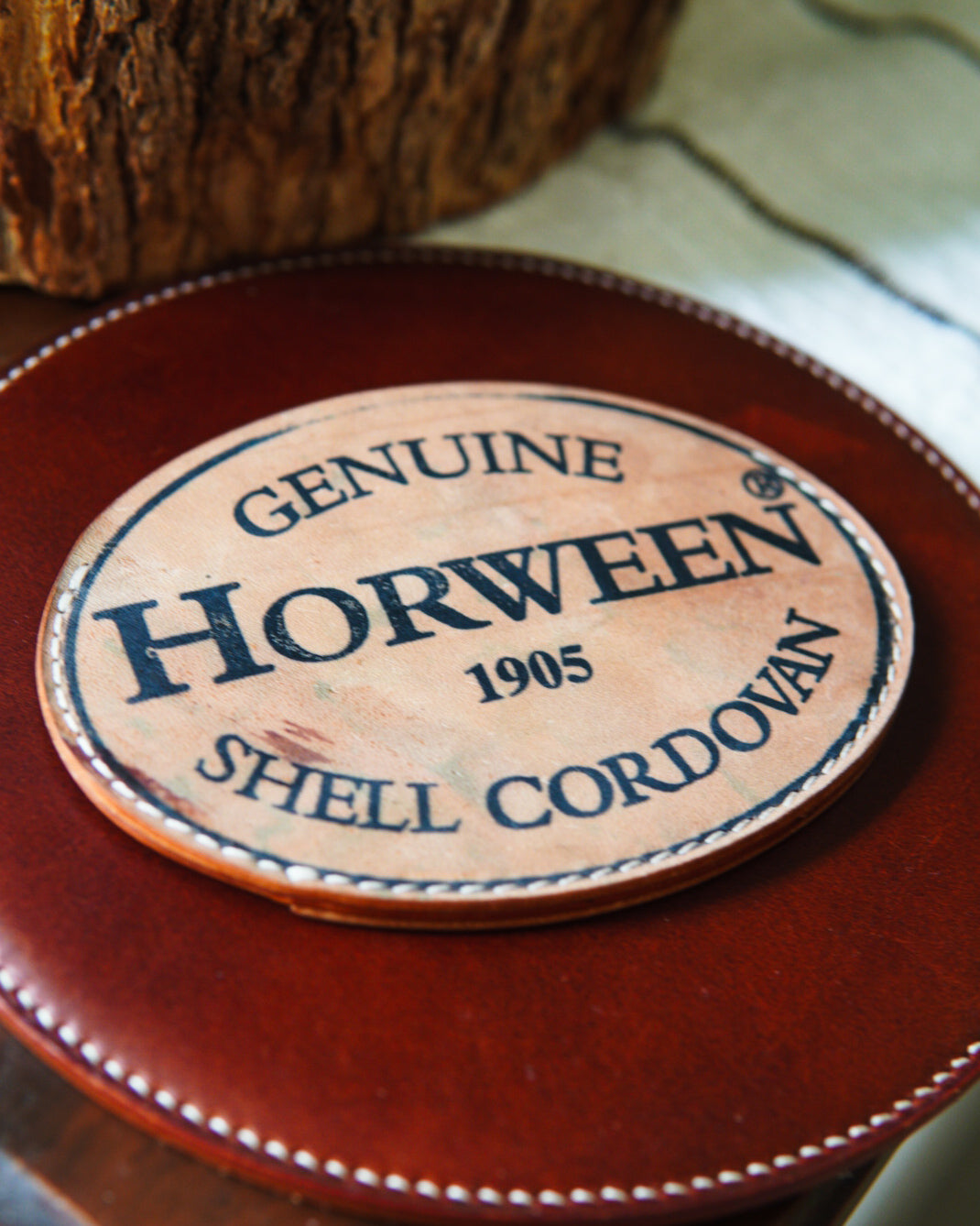 Horween Shell Cordovan Logo Wallet - The Egg