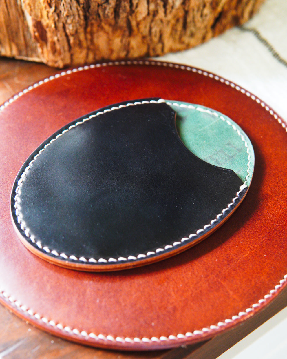 Horween Shell Cordovan Logo Wallet - The Egg