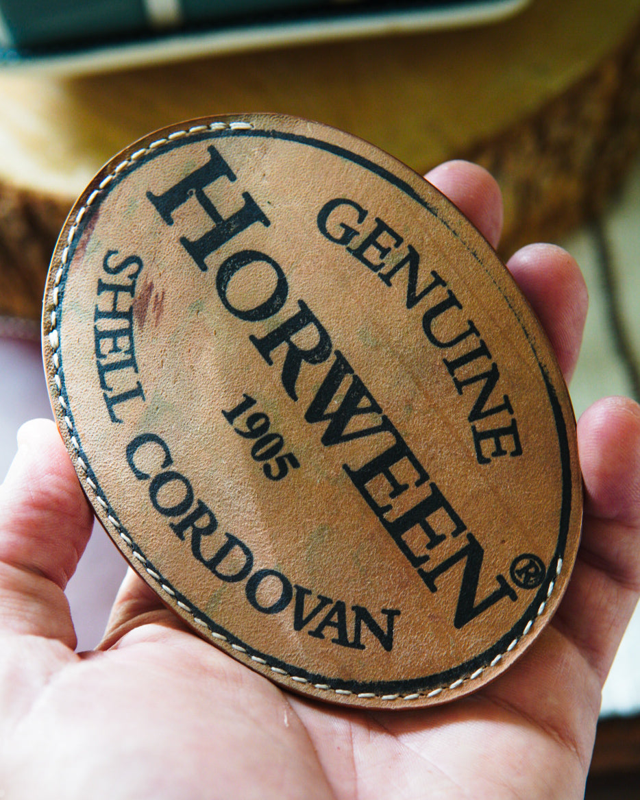 Horween Shell Cordovan Logo Wallet - The Egg