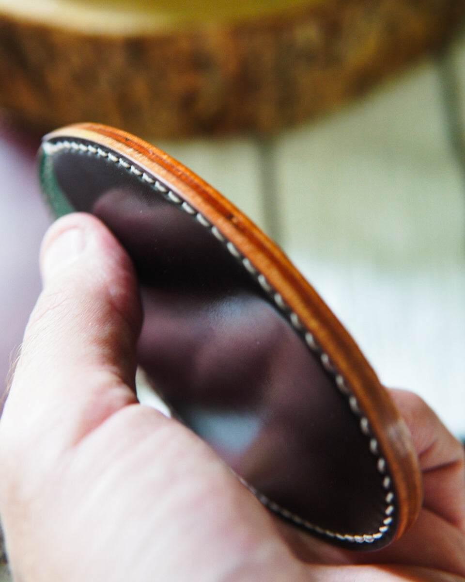 Horween Shell Cordovan Logo Wallet - The Egg