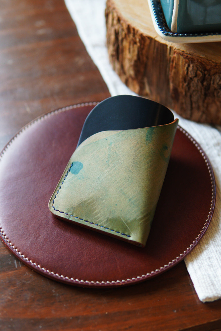 Horween Astragal - Navy Reverse