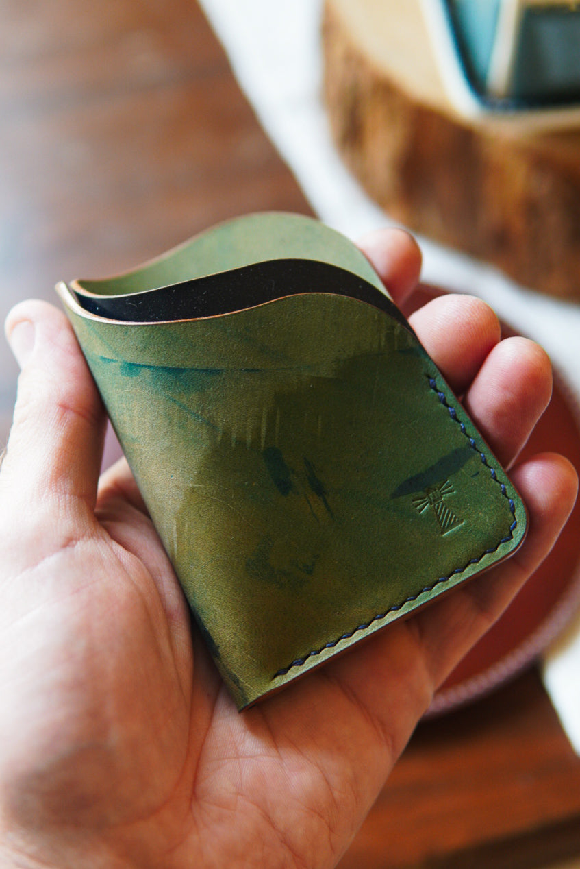 Horween Astragal - Navy Reverse
