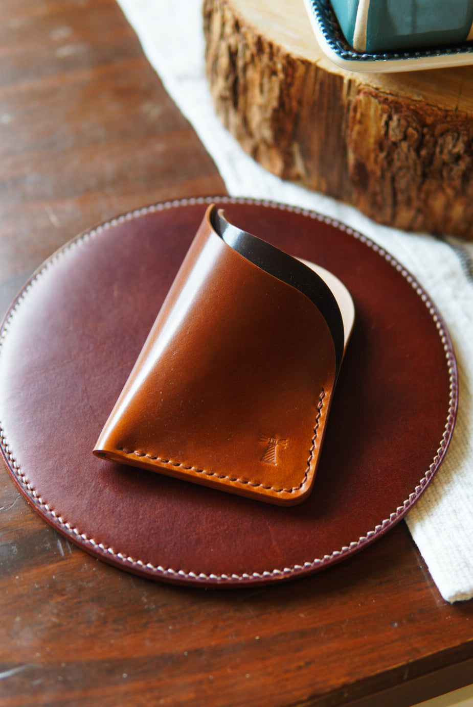 Rocado Shell Astragal - Whiskey and Brown w internal stamp