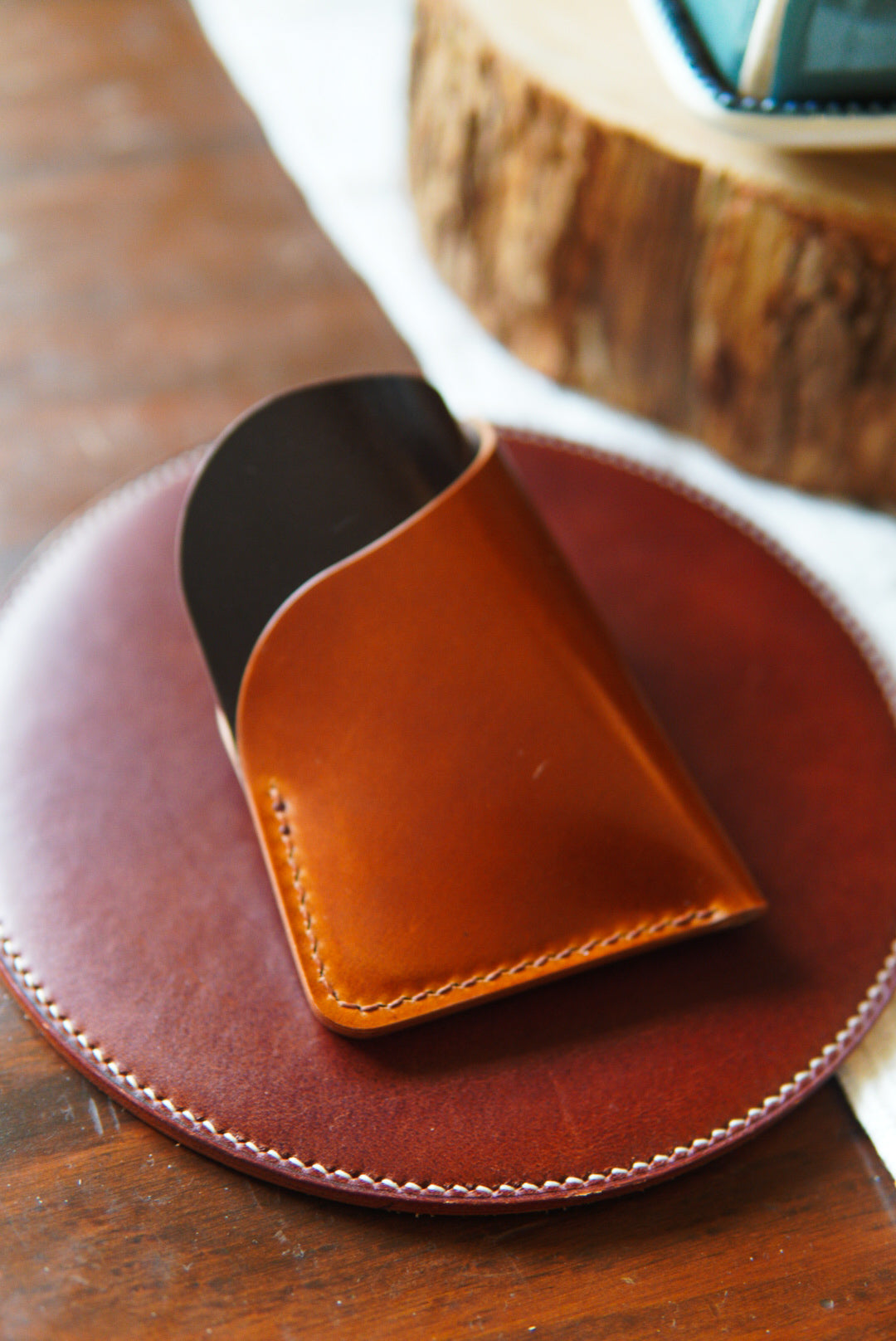 Rocado Shell Astragal - Whiskey and Brown w internal stamp