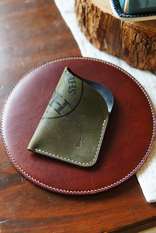 Card Slip - Horween Black Reverse