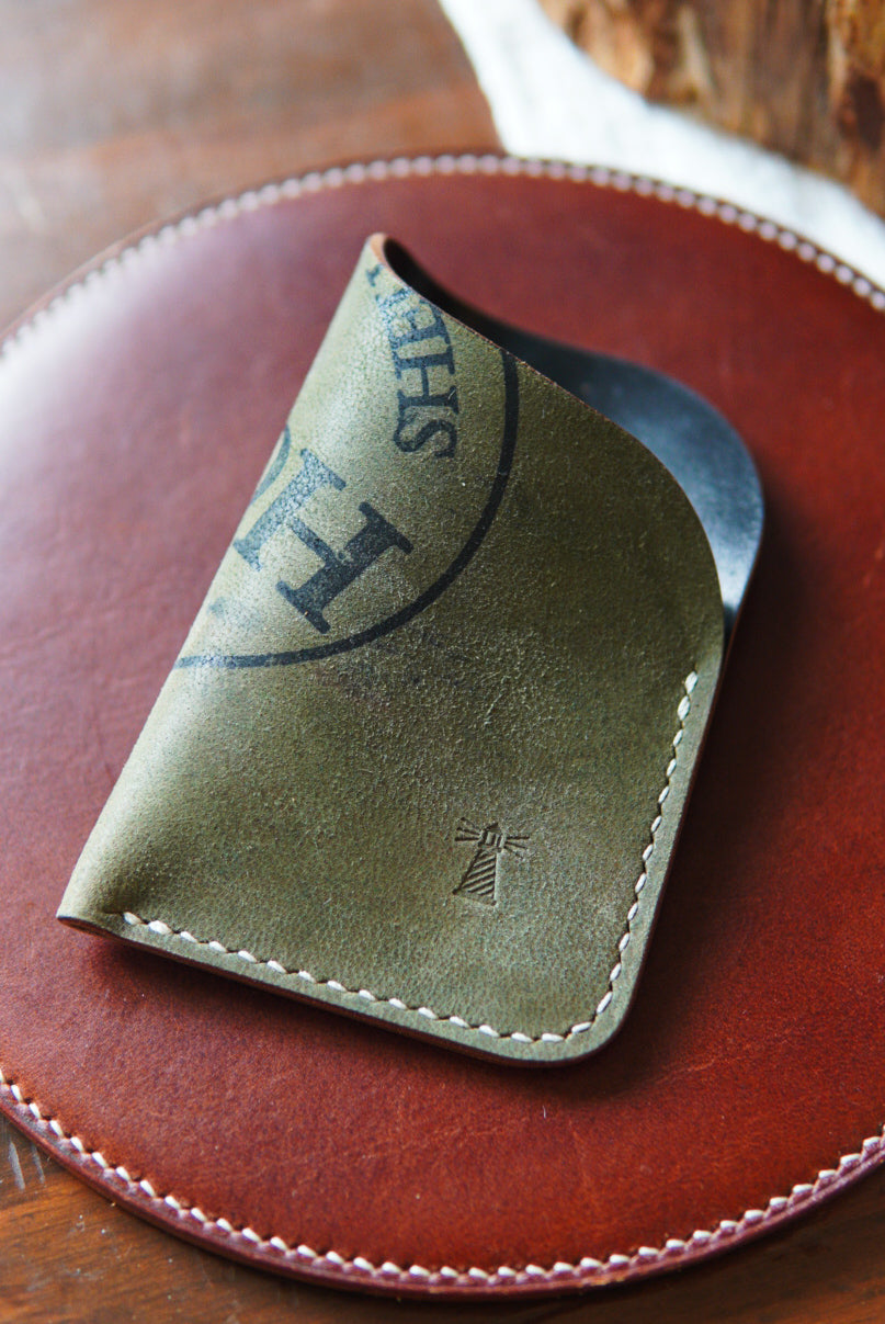 Card Slip - Horween Black Reverse