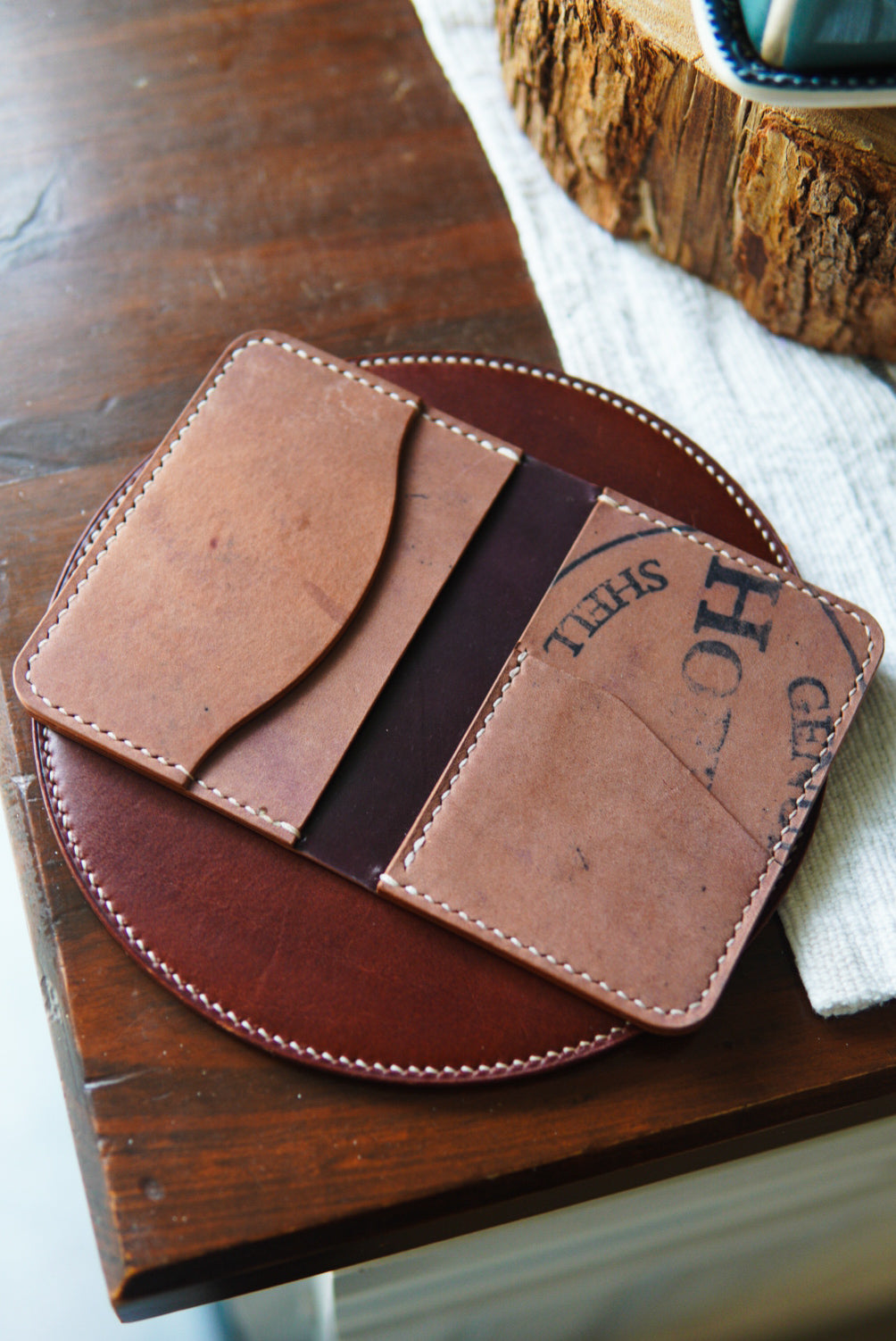 Nami Minimalist Bifold - Horween Reverse w Stamp