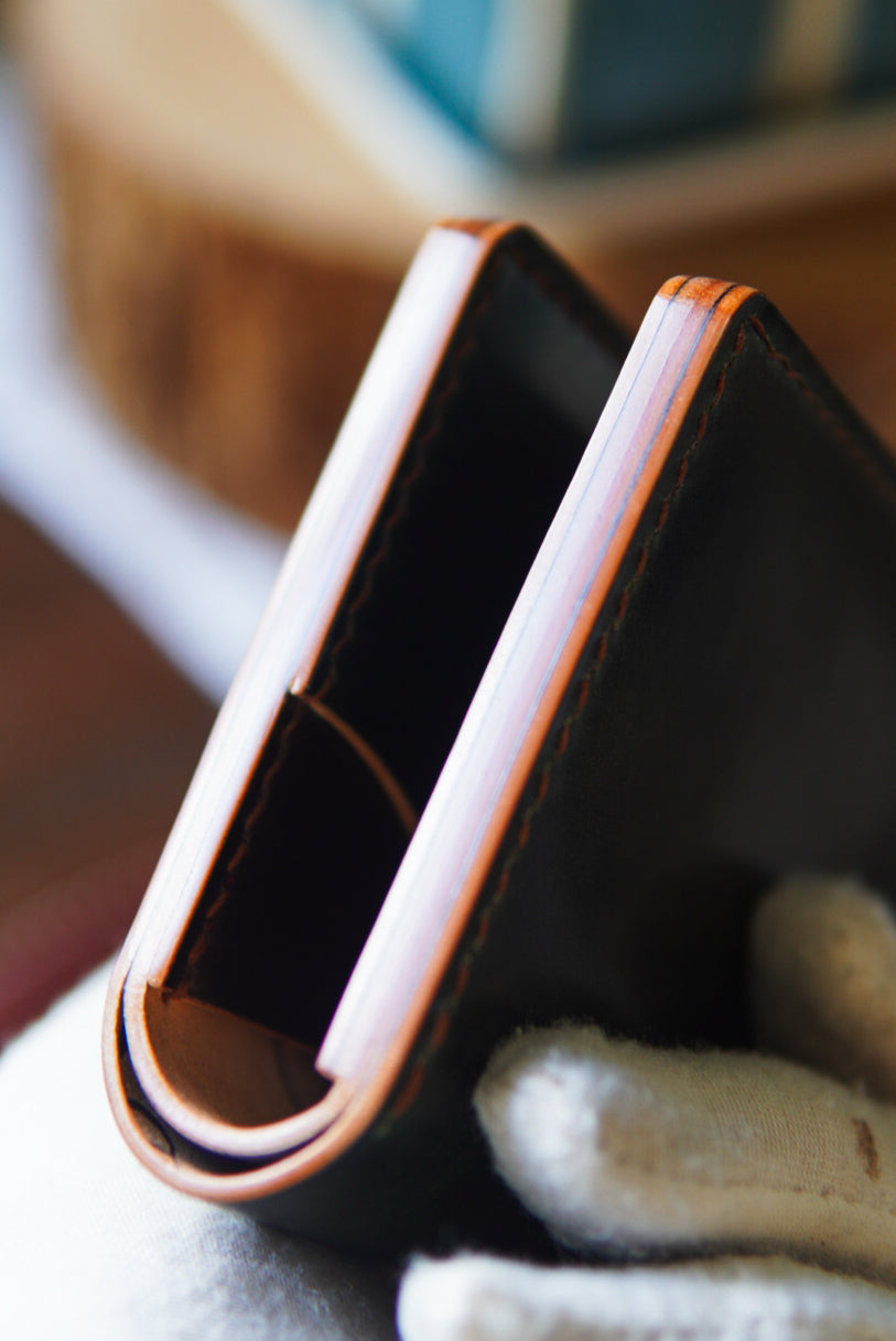 Cash Nami Bifold - Museum Green and Brown Rocado shell
