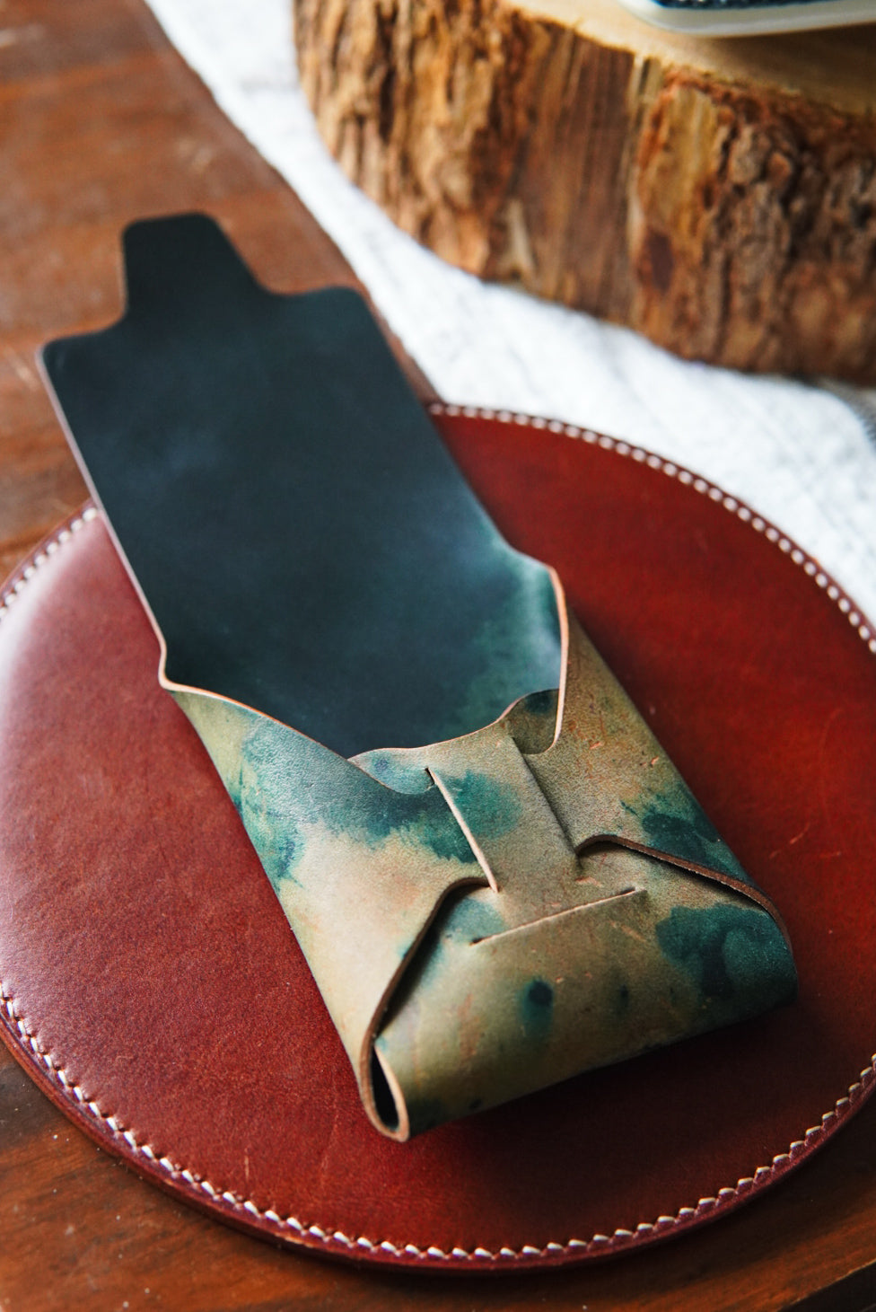 The Scabbard - Horween Splatter Black
