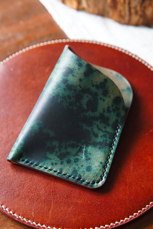 Card Slip - Horween Splatter Black