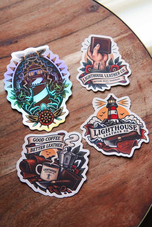 Lighthouse Leather Co Sticker Set