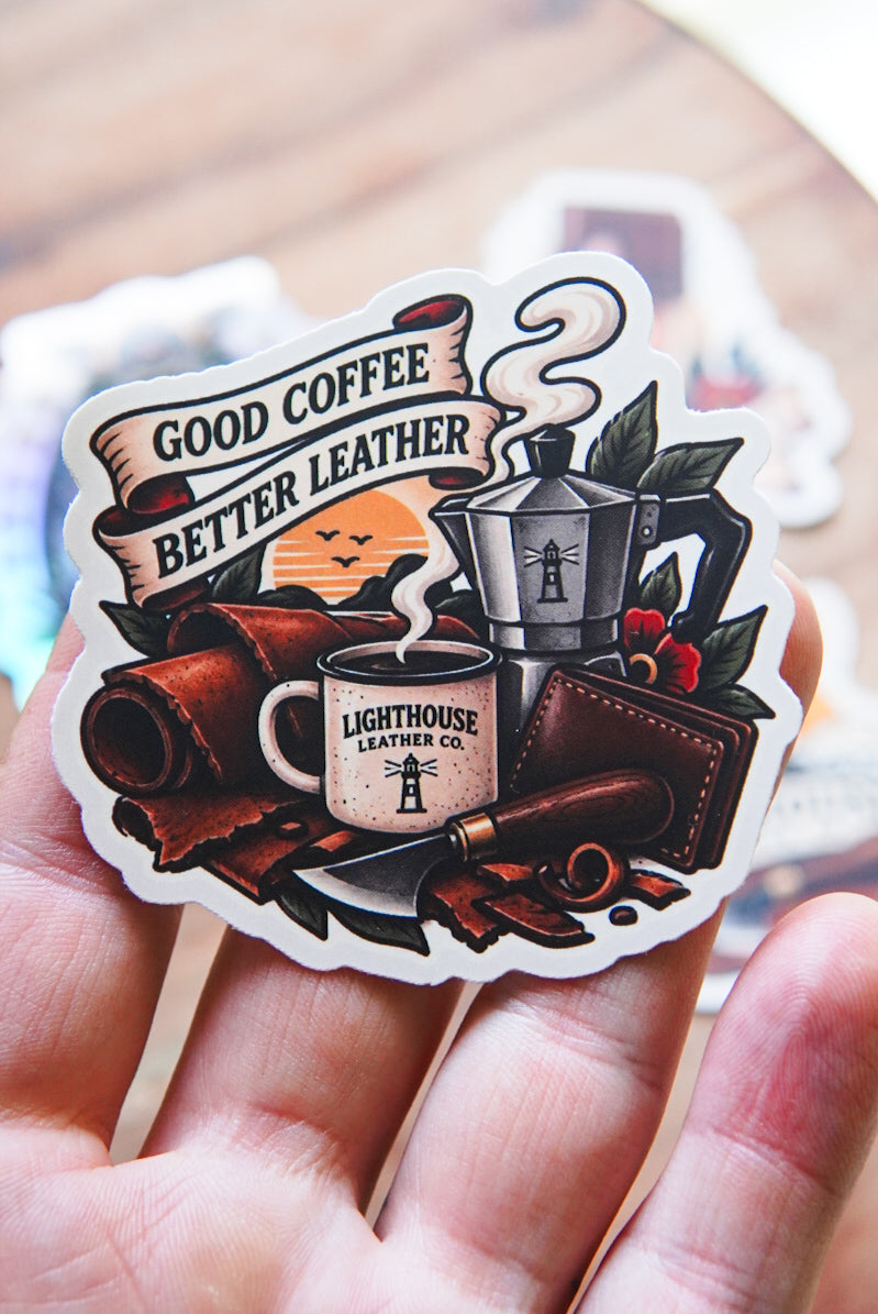 Lighthouse Leather Co Sticker Set